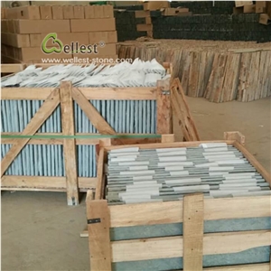 China Patio Paving Stone Split Green Slate Tiles