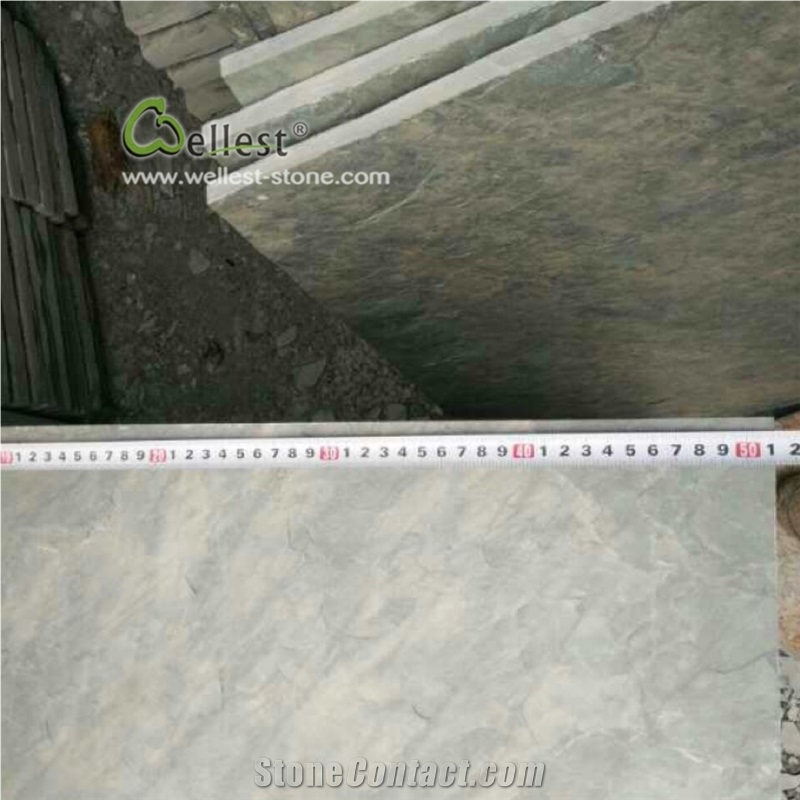 China Patio Paving Stone Split Green Slate Tiles