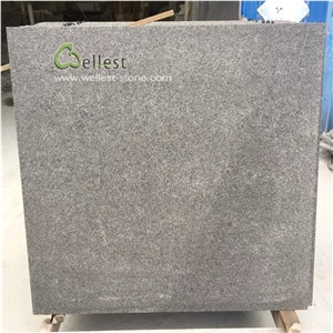Flamed and Brusehd Large Black Granite Slabs