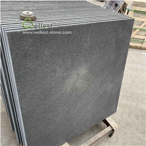 Flamed Brushed Black Granite Paving Stone Tiles