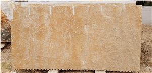 Yellow Natural Skin Limestone Tiles, Slabs