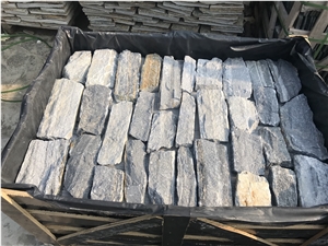 Blue Quartzite Stacked Loose Stone Wall Cladding