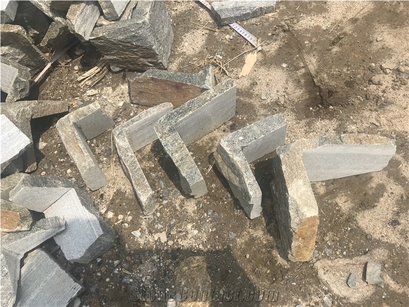 Blue Quartzite Stacked Loose Stone Wall Cladding