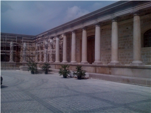 Outdoor Marble Fluted Columns
