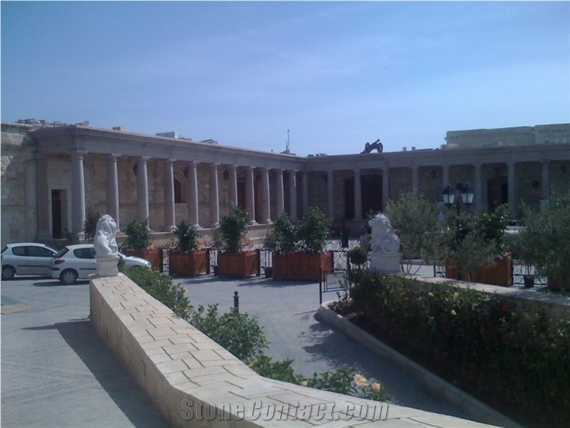 Outdoor Marble Fluted Columns