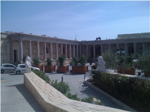 Outdoor Marble Fluted Columns