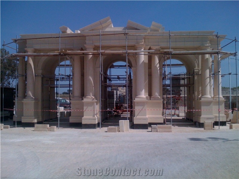 Outdoor Marble Fluted Columns