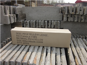 P014 Beige Slate Meshed Cement Stacked Ledge Stone