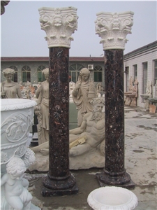 Roman Marble Cast Columns Hollow Pillars Capitals