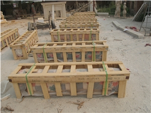 Travertine Carved Pillars