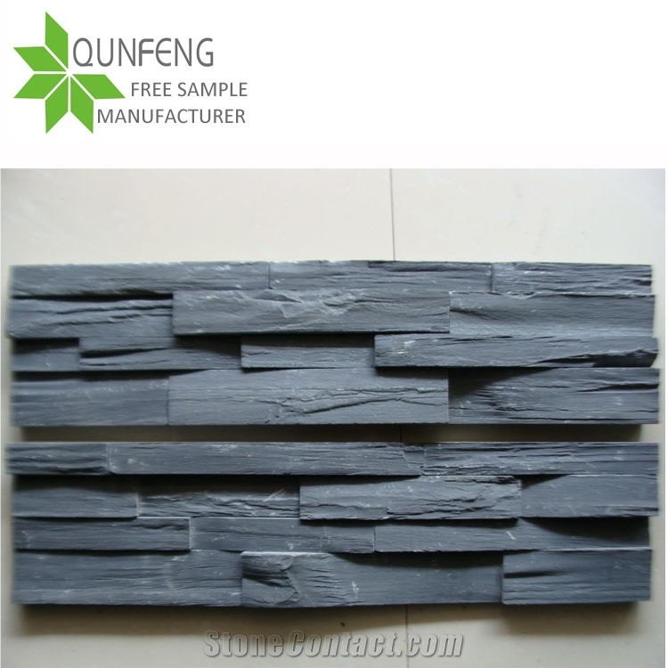 China Black Ledgestone Panel Slate Cultured Stone