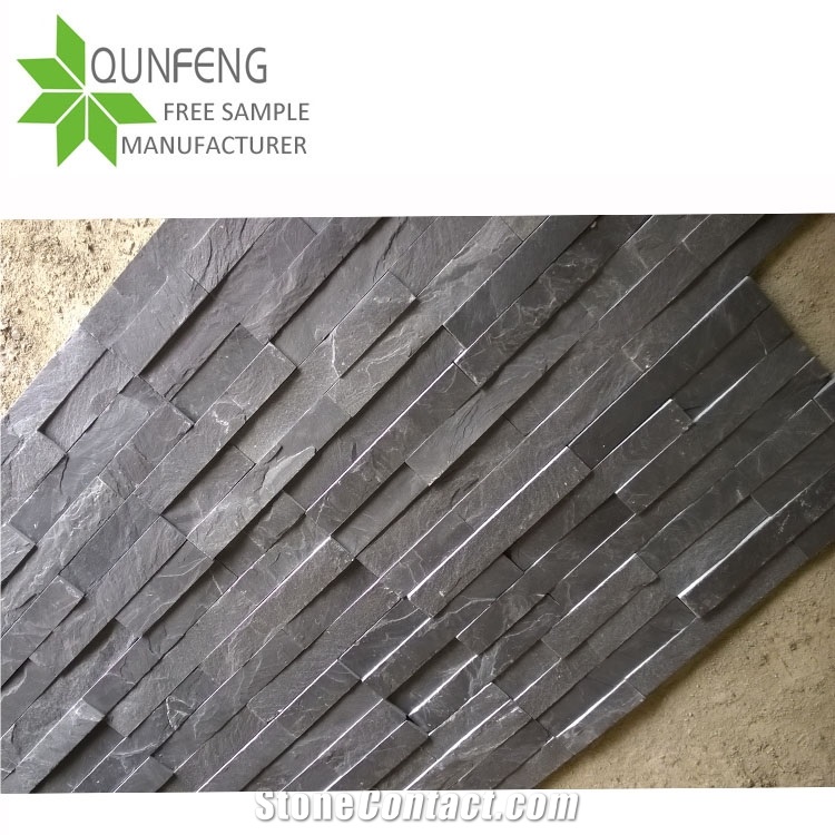 China Slate Veneer Black Split Face Culture Stone