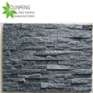 Quartzite Veneer Black Split Face Culture Stone