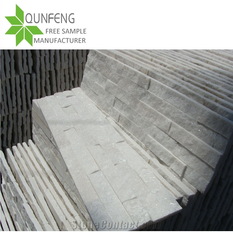 White Culture Stone Panel Quartzite Wall Cladding