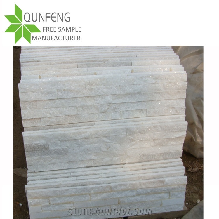 White Culture Stone Quartzite Stacked Stone Veneer