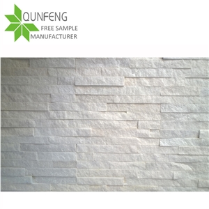 White Culture Wall Panel Quartzite Ledge Stone