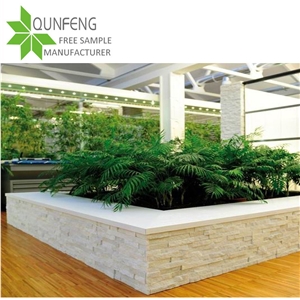 White Stone Cladding Panel Quartzite Wall Décor