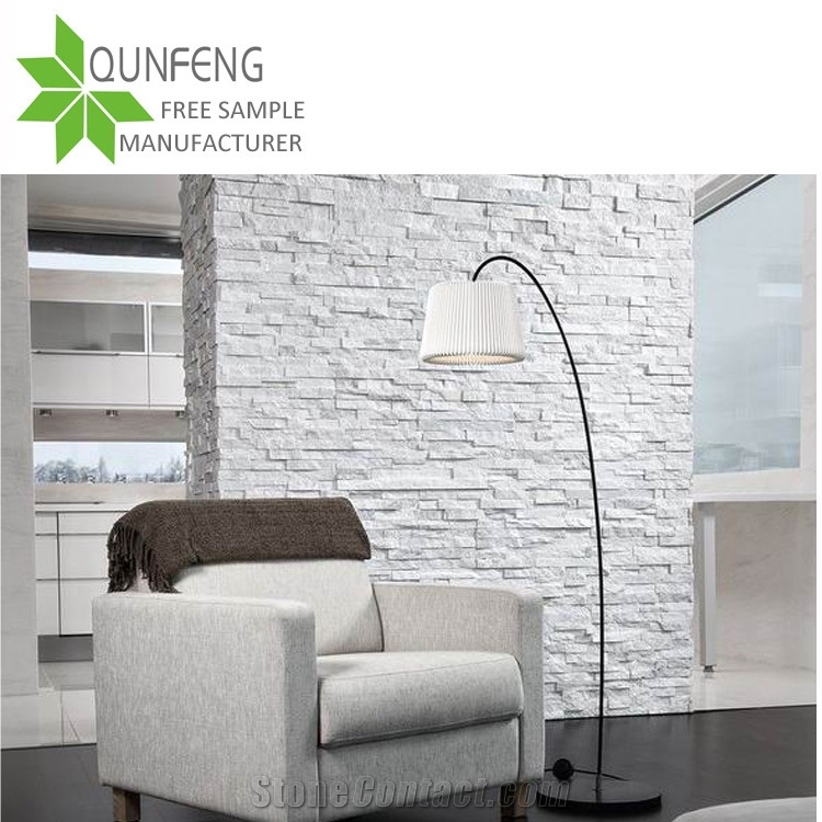 White Stone Cladding Panel Quartzite Wall Tiles