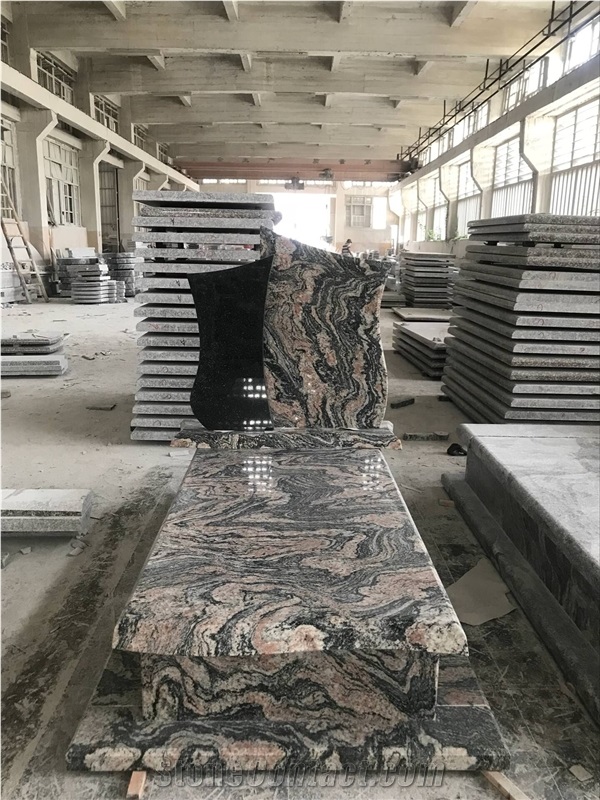 China Multicolor Red Granite Tombstone Munument