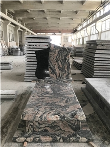 China Multicolor Red Granite Tombstone Munument