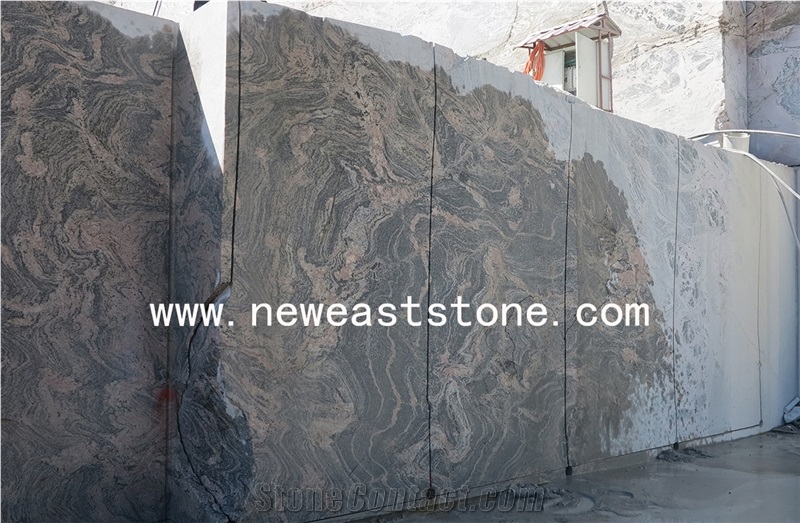 New Juparana Red Multicolor Red Granite Blocks