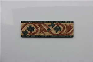 Dark Green and Rojo Alicante Marble Mosaic Borders