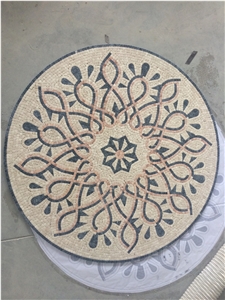 Marble Mosaics Art,Round Shape Medallions Carpet