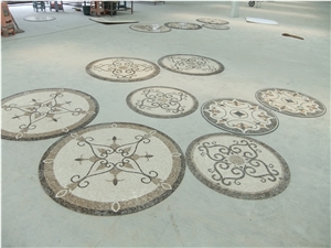 Marble Mosaics Round Carpet Medallions for Floor