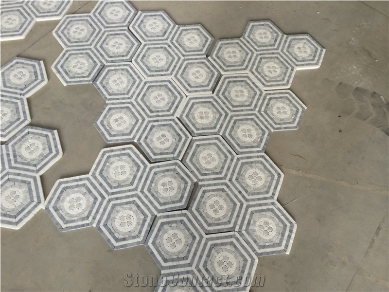 Marble Mosaics Waterjet Pattern, Medallions for Floor