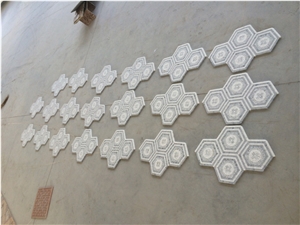 Marble Mosaics Waterjet Pattern, Medallions for Floor