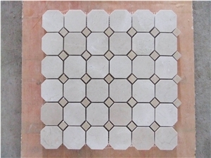 Spain August Crema Marfil Marble Mosaics,Tiles