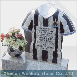 Granite Football Player Memorial Headstone