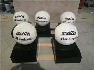 Polished Football Sculptures Tombstone & Monument