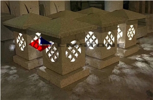 Granite Carved Solar Energy Lantern