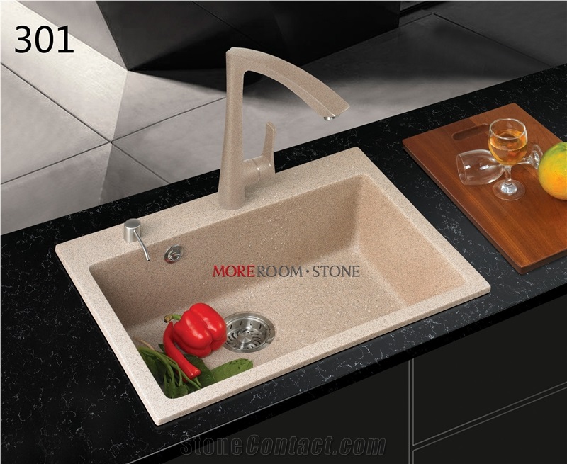 Foshan Factory Price Quartz Stone Kitchen Sinks
