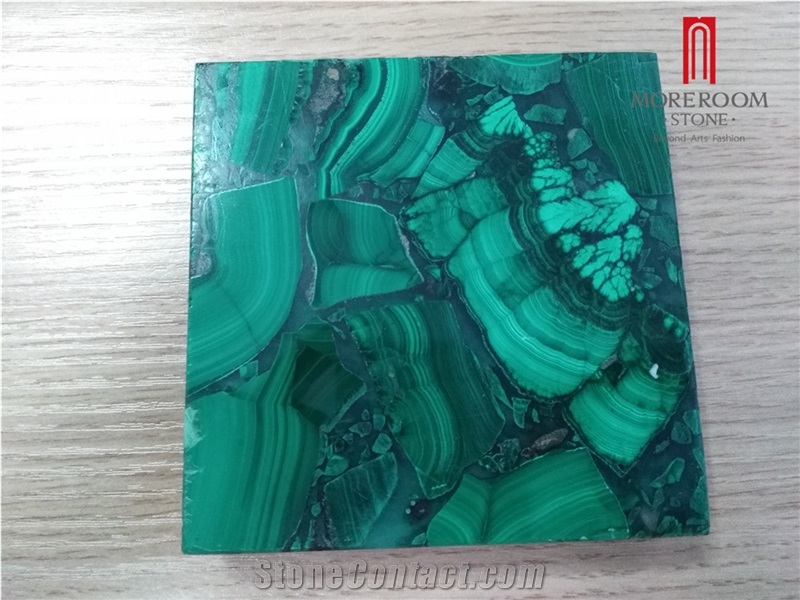 Lightweight Malachite Green Marble Handmade Panels