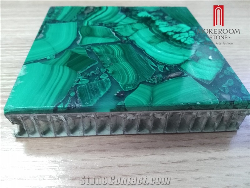 Lightweight Malachite Green Marble Handmade Panels