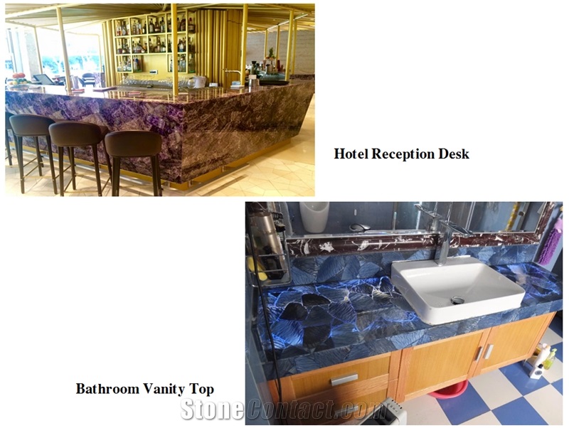 Semiprecious Stone Gemstone Agate Slabs Tiles
