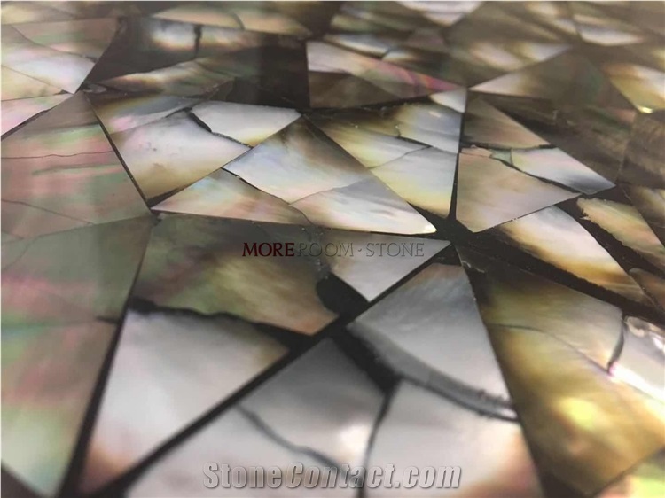 Thin Laminated Wall Backsplash Pearl Shell Mosaic