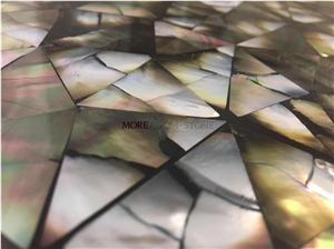 Thin Laminated Wall Backsplash Pearl Shell Mosaic