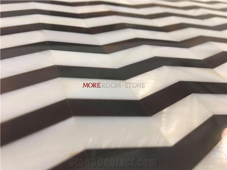 Thin Laminated Wall Backsplash Pearl Shell Mosaic