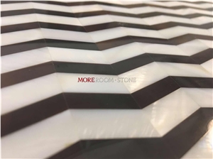 Thin Laminated Wall Backsplash Pearl Shell Mosaic
