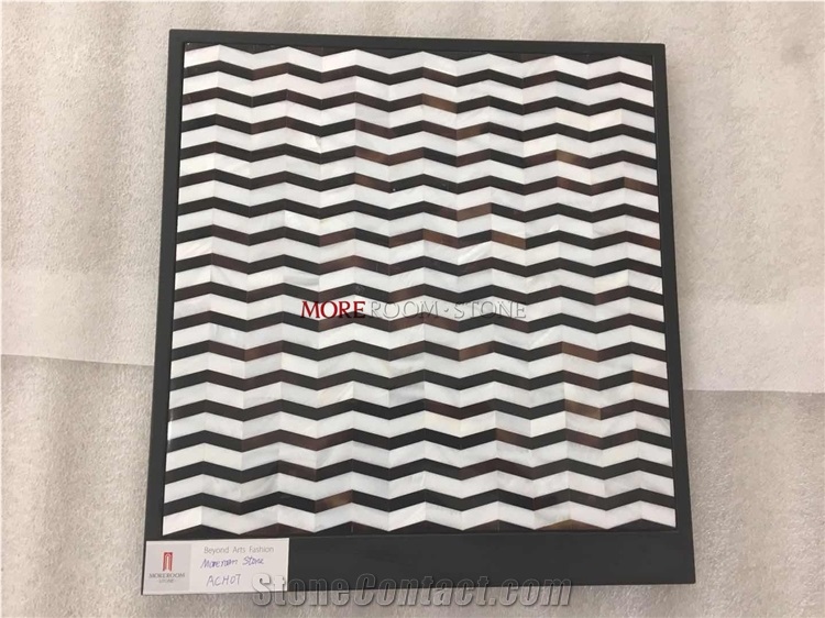 Thin Laminated Wall Backsplash Pearl Shell Mosaic