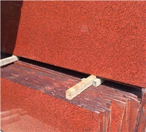 Dyed Red Granite Stone Slabs Tiles Wall Floor
