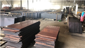 Dyed Red Granite Stone Slabs Tiles Wall Floor