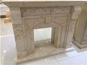 Fireplace Interior Stone Flower Indoor Insert