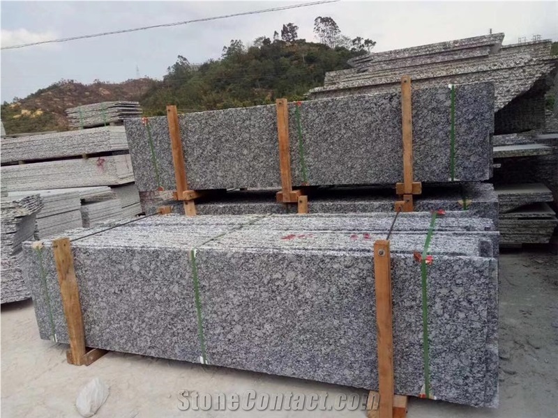 G408 Wave White Granite Stone Slabs Tiles Floor