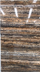 Golden Travertine Stone Brown Slabs Tiles