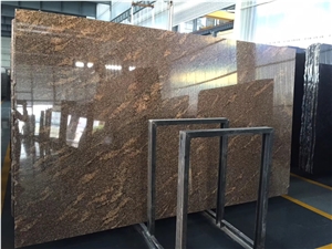 Imperial Golden Stone Granite Slabs Tiles Wall