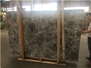 Silver Grey Marble Stone Slabs Tiles Wall Polished